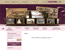 Tablet Screenshot of jardinefuneral.frontrunnerpro.com