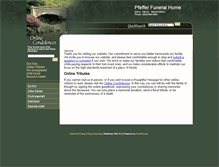 Tablet Screenshot of pfefferfuneralhome.frontrunnerpro.com