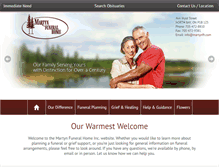 Tablet Screenshot of martynfuneralhome.frontrunnerpro.com